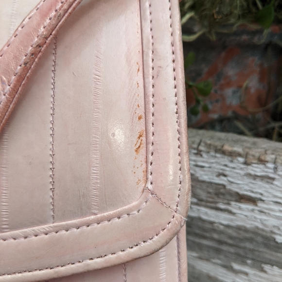Vintage Pink Eel Skin Shoulder Handbag - Picture 6 of 9